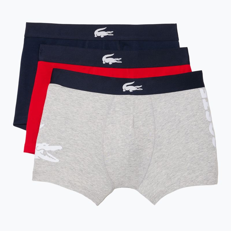 Bokserki Lacoste 5H1803 3 pary navy blue/silver china/red 6