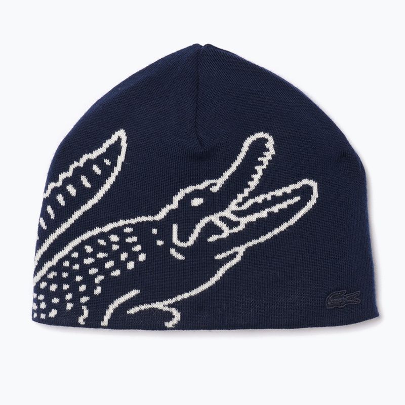 Czapka zimowa Lacoste RB3021 navy blue/flour