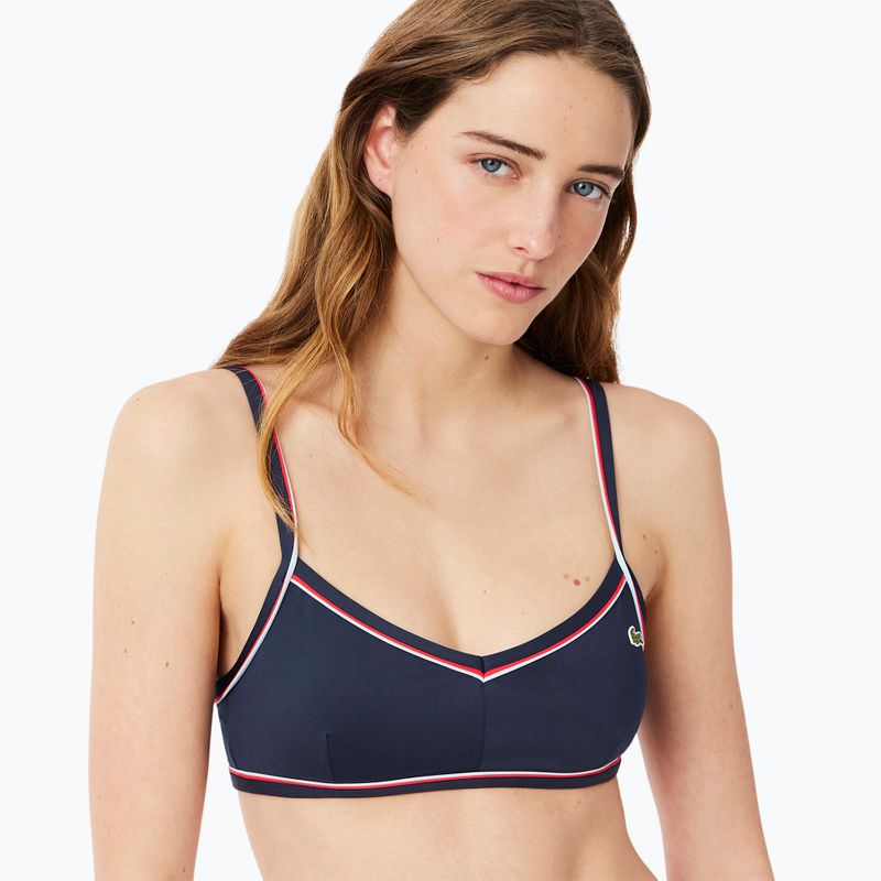 Góra od stroju kąpielowego Lacoste MF9993 navy blue/rill grenadine 4