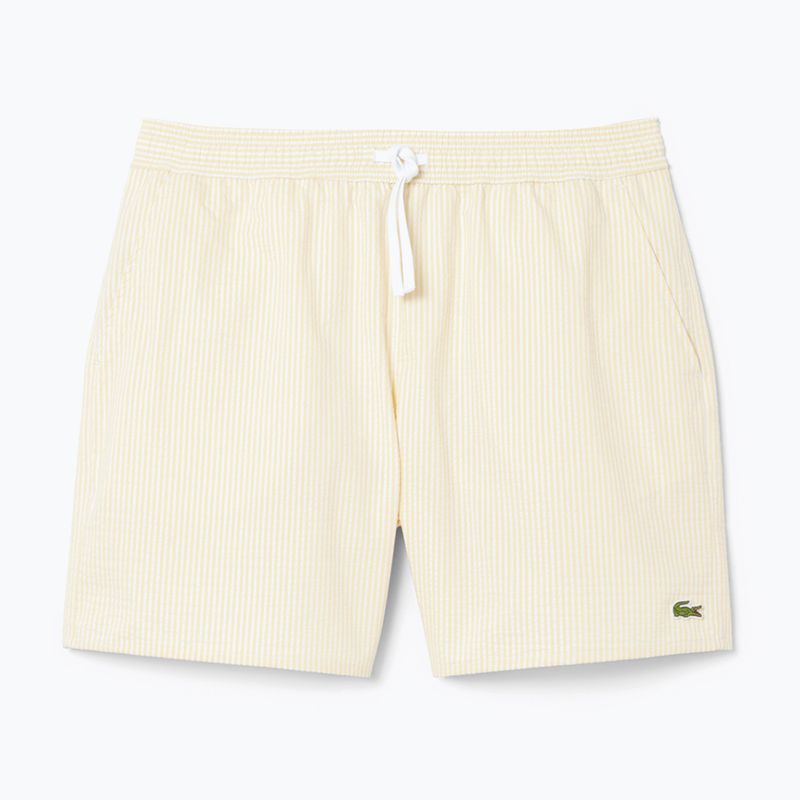 Szorty kąpielowe męskie Lacoste MH9089 white/yellow