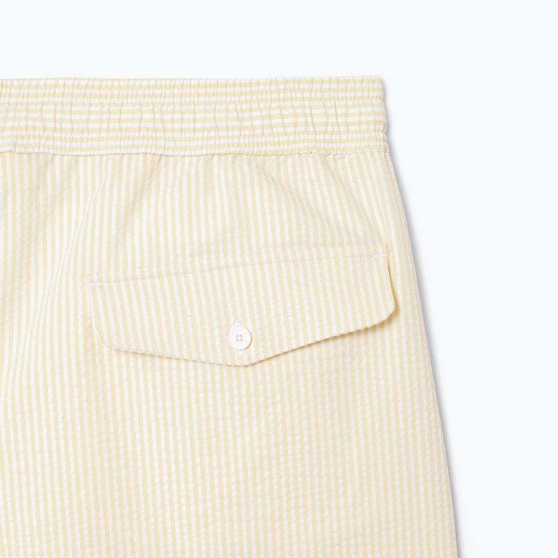 Szorty kąpielowe męskie Lacoste MH9089 white/yellow 4