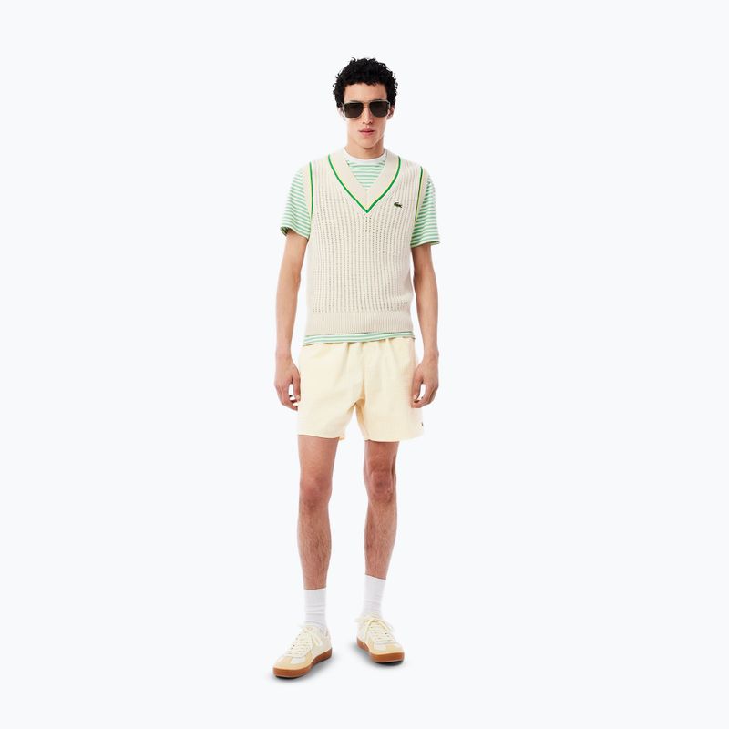 Szorty kąpielowe męskie Lacoste MH9089 white/yellow 7