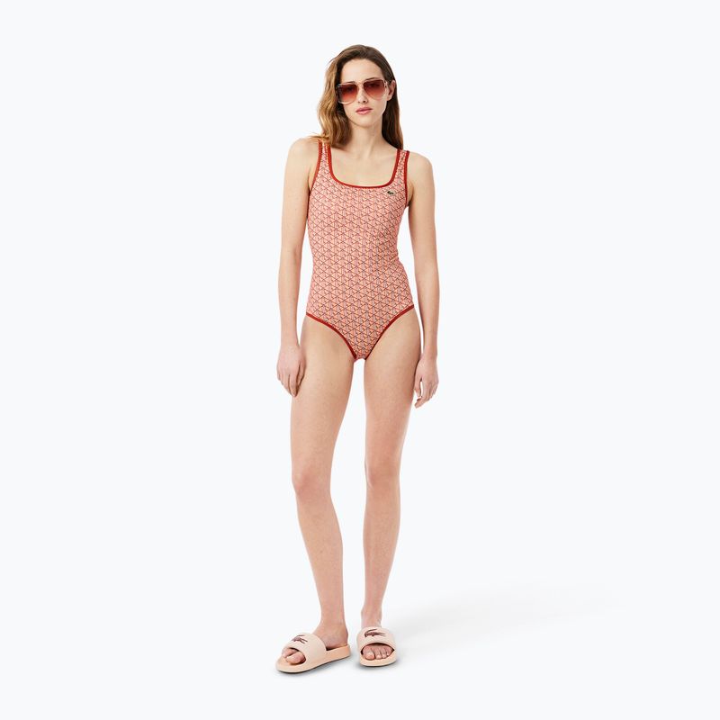 Strój kąpielowy jednoczęściowy damski Lacoste MF9608 iberis/latte 4