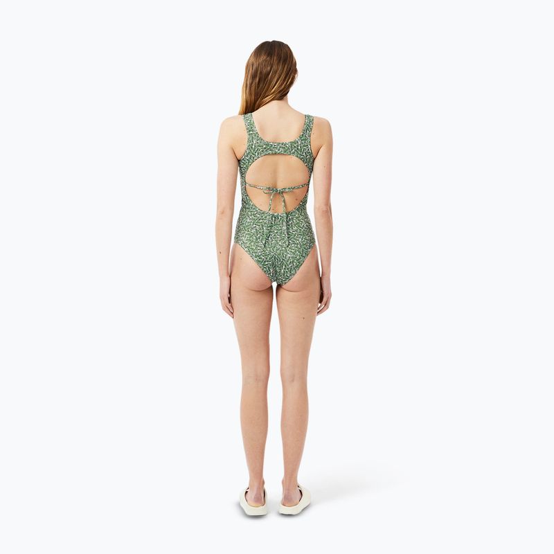 Strój kąpielowy jednoczęściowy damski Lacoste MF9608 green/flour 5
