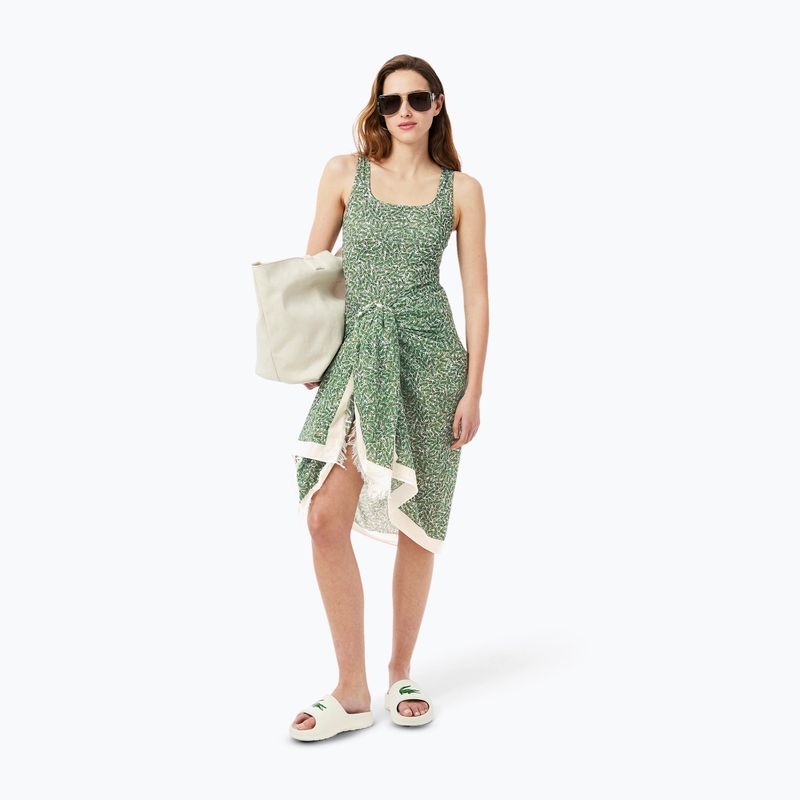 Strój kąpielowy jednoczęściowy damski Lacoste MF9608 green/flour 7