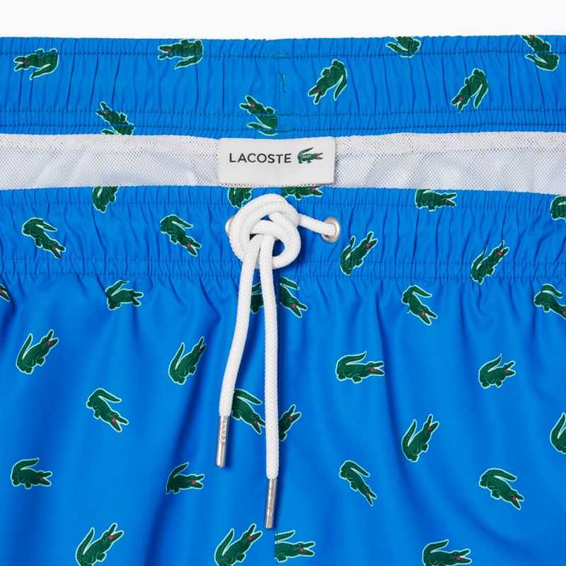 Szorty kąpielowe męskie Lacoste MH7188 gipsy blue/multico 4