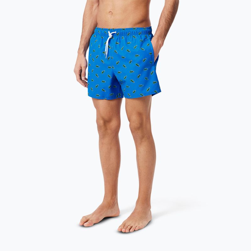 Szorty kąpielowe męskie Lacoste MH7188 gipsy blue/multico 6