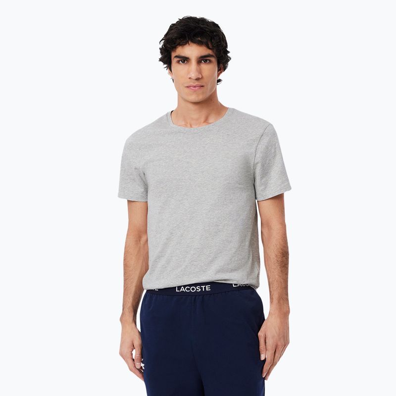 Koszulka męska Lacoste TH9007 3-pak white/silver chine/black 3