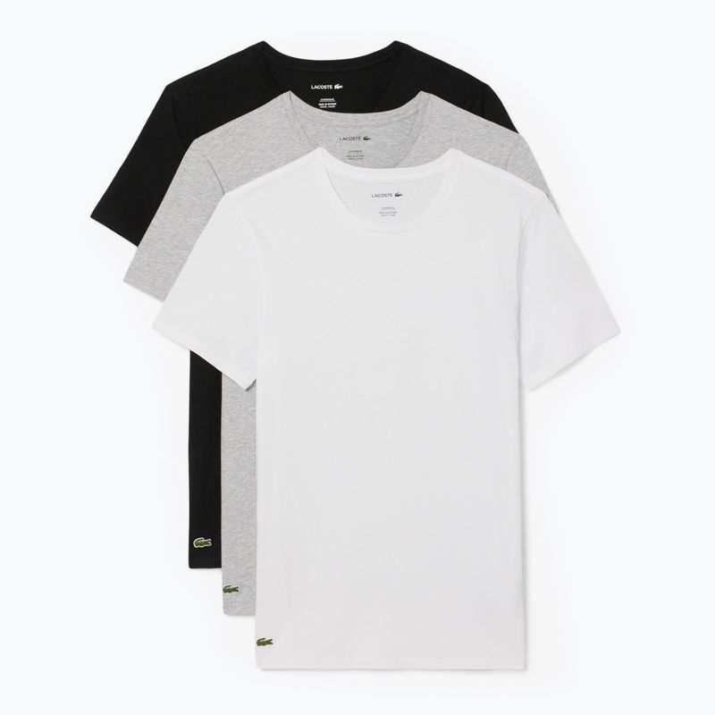 Koszulka męska Lacoste TH9007 3-pak white/silver chine/black 6