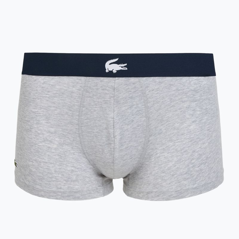 Bokserki męskie Lacoste 5H1291 3 pary navy blue/silver chine/white 2
