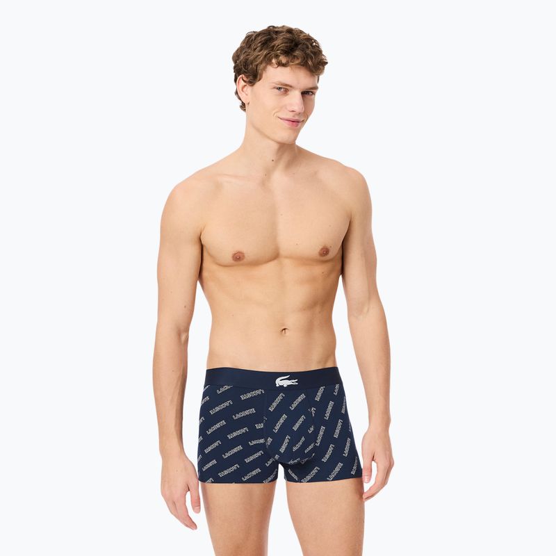 Bokserki męskie Lacoste 5H1288 3 pary navy blue/silver chine/methylene 2