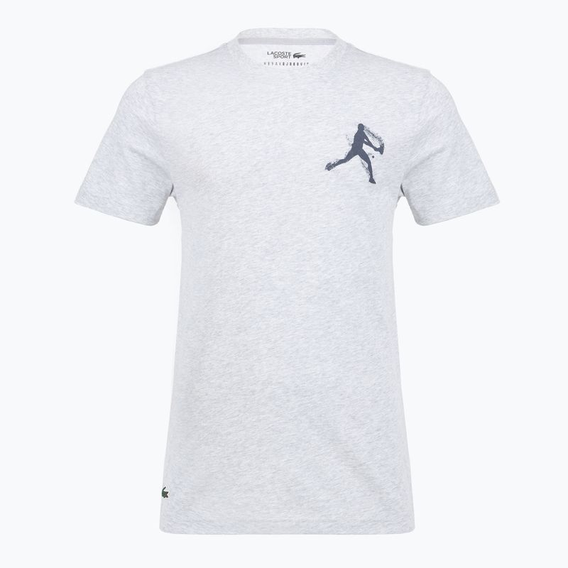 Koszulka męska + czapka Lacoste TH1044 silver chine/ navy blue 2