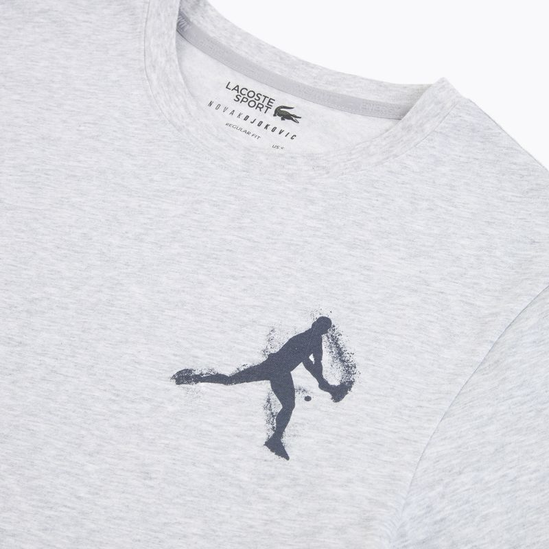 Koszulka męska + czapka Lacoste TH1044 silver chine/ navy blue 4