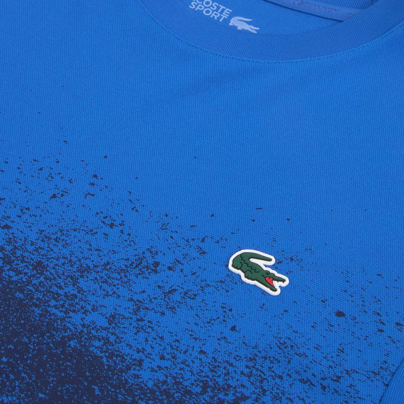 Koszulka tenisowa męska Lacoste TH8986 gipsy blue/navy blue 3