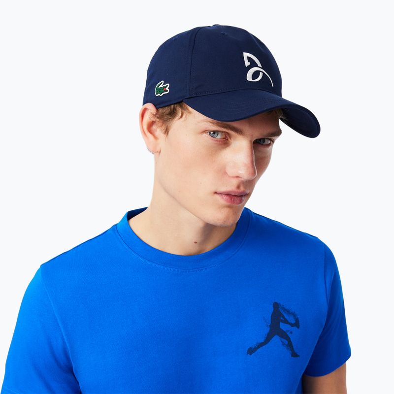 Koszulka męska + czapka Lacoste TH1044 gipsy white/ navy blue 3