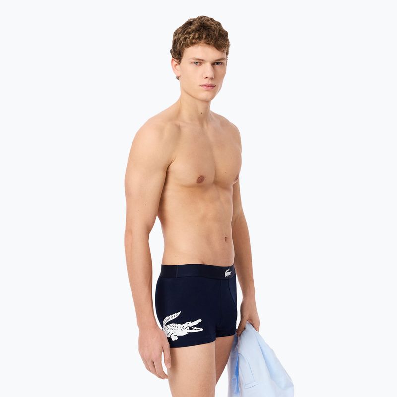 Bokserki męskie Lacoste 5H1291 3 pary navy blue/silver chine/white 2