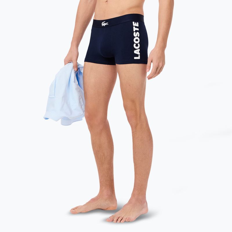Bokserki męskie Lacoste 5H1291 3 pary navy blue/silver chine/white 3