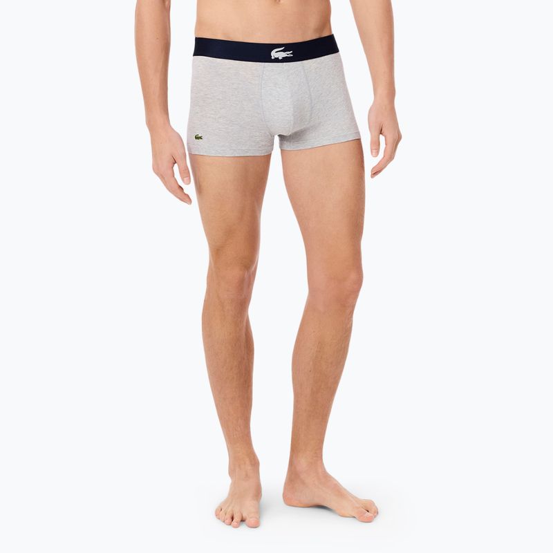 Bokserki męskie Lacoste 5H1291 3 pary navy blue/silver chine/white 4