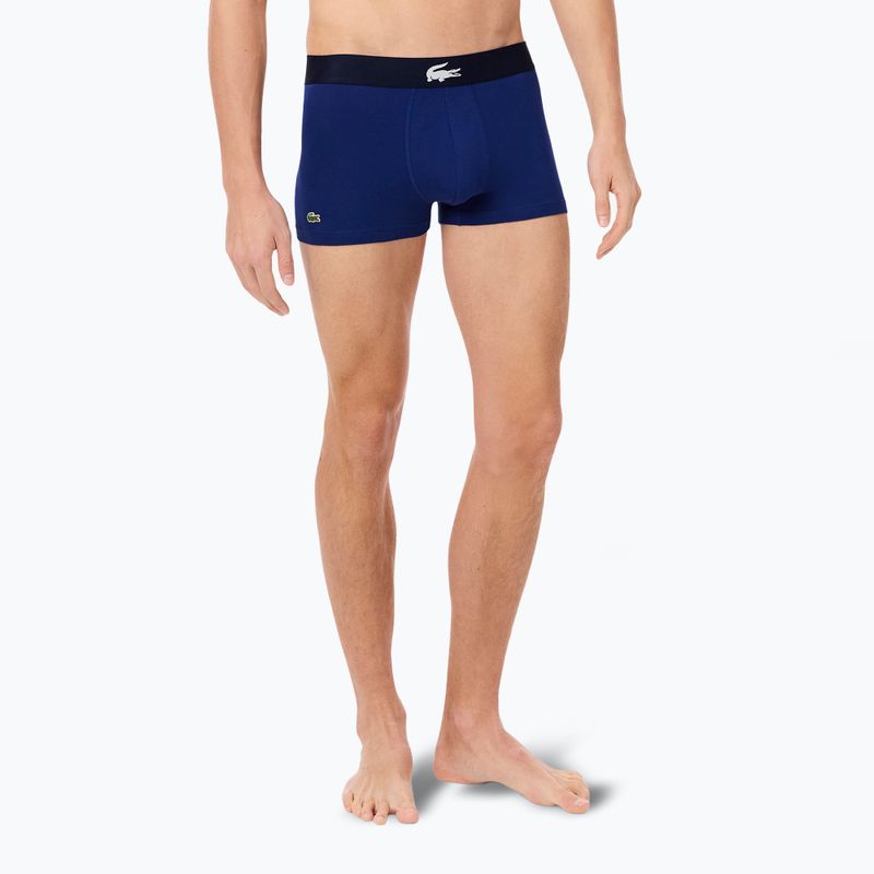 Bokserki męskie Lacoste 5H1291 3 pary navy blue/silver chine/white 5