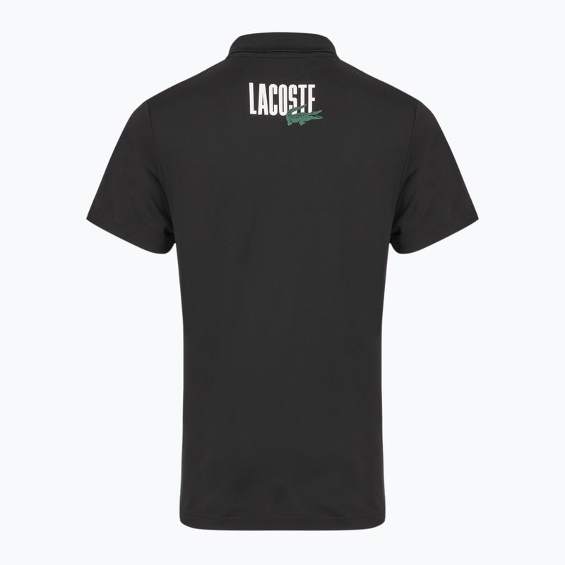 Koszulka polo tenisowa męska Lacoste Polo DH8963 white/malva black 2