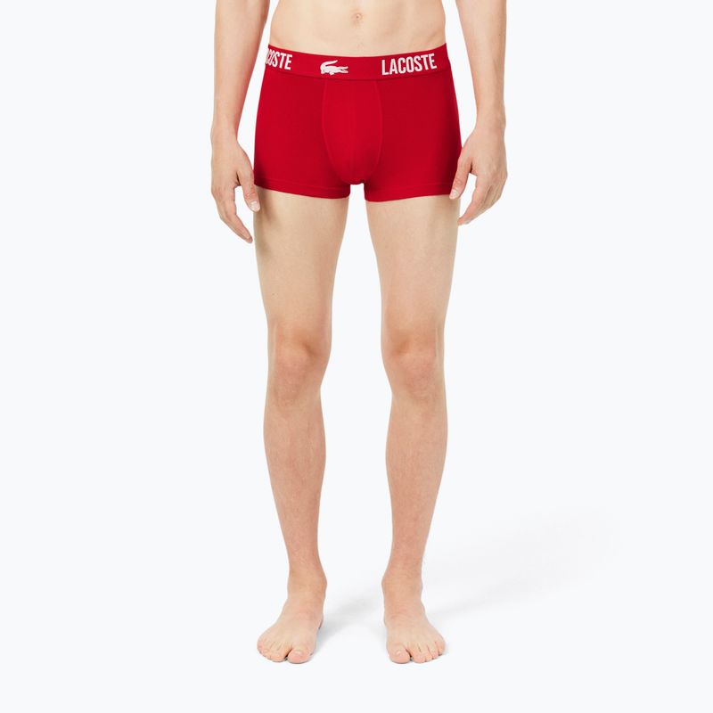 Bokserki męskie Lacoste 5H2393 3 pack black/red/white 3