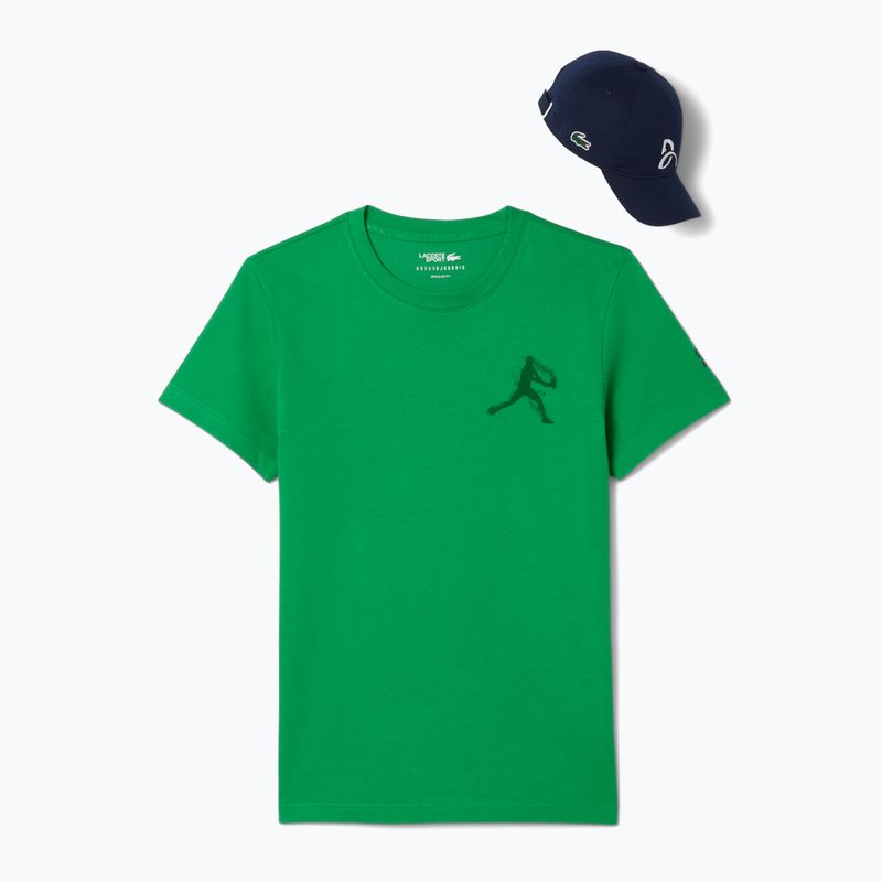 Koszulka męska + czapka Lacoste TH1044 calathea/ green