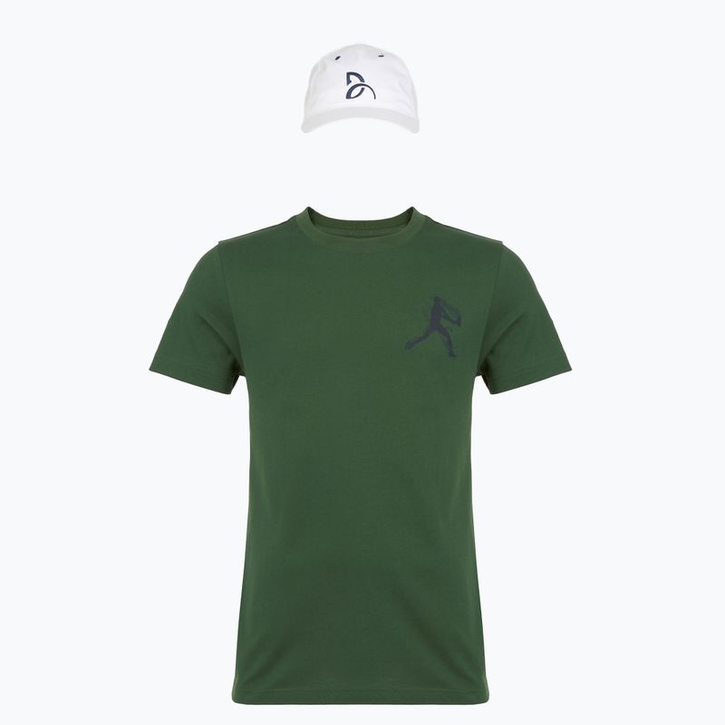 Koszulka tenisowa męska + czapka Lacoste Novak Djokovic TH1044 green/navy blue 5