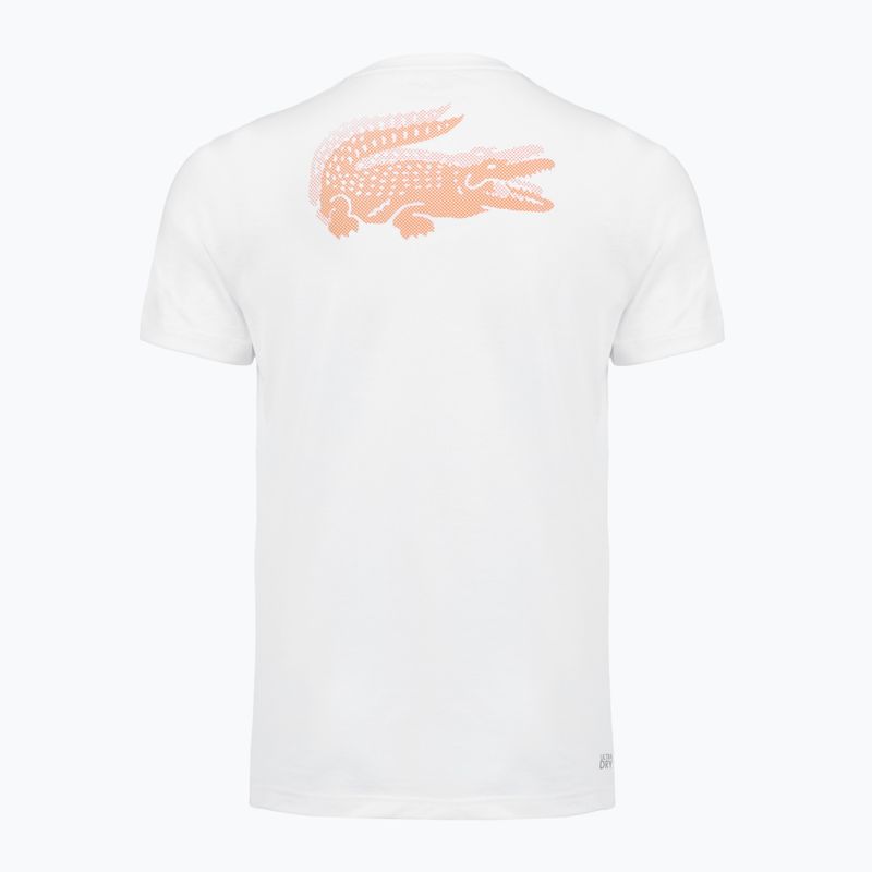 Koszulka tenisowa męska Lacoste TH0003 white/blossom 2