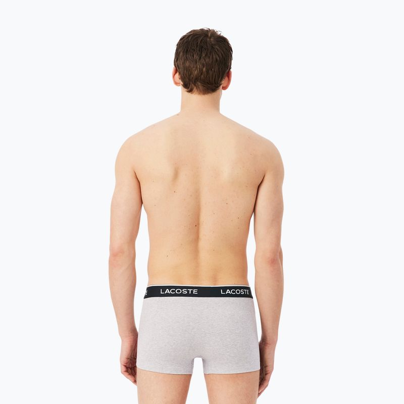 Bokserki męskie Lacoste 5H1300 3 pack silver chine/flagstone/black 3