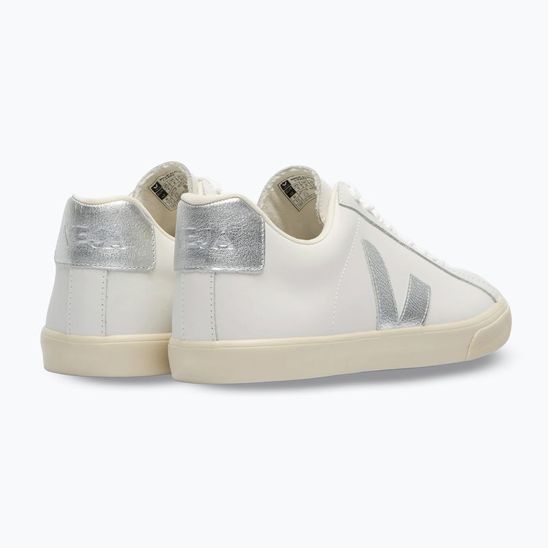Buty damskie VEJA Esplar Logo Leather extra white/silver 3