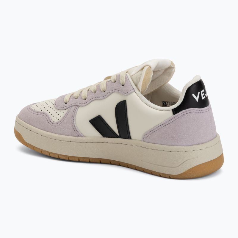 Buty damskie VEJA V-10 Prime Leather pure/black/parme 3