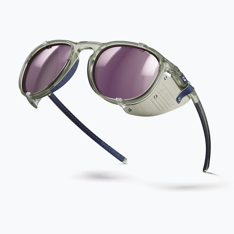 Okulary przeciwsłoneczne Julbo Millenium Polarized HD shiny trans army green/white/blue 5