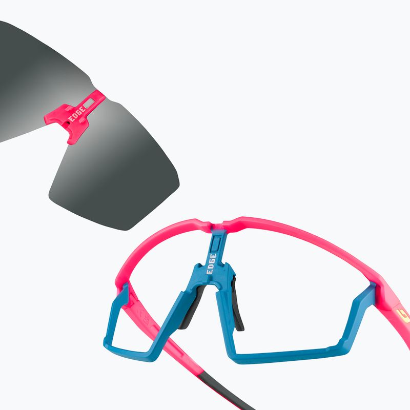 Okulary przeciwsłoneczne Julbo Edge Spectron matt fluorescent pink/blue/flash argent/clear 7