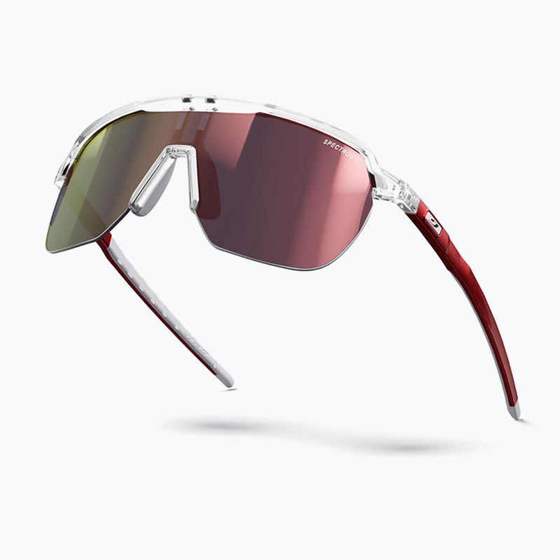Okulary przeciwsłoneczne Julbo Frequency Spectron shiny translucent crystal/red/red flash 5