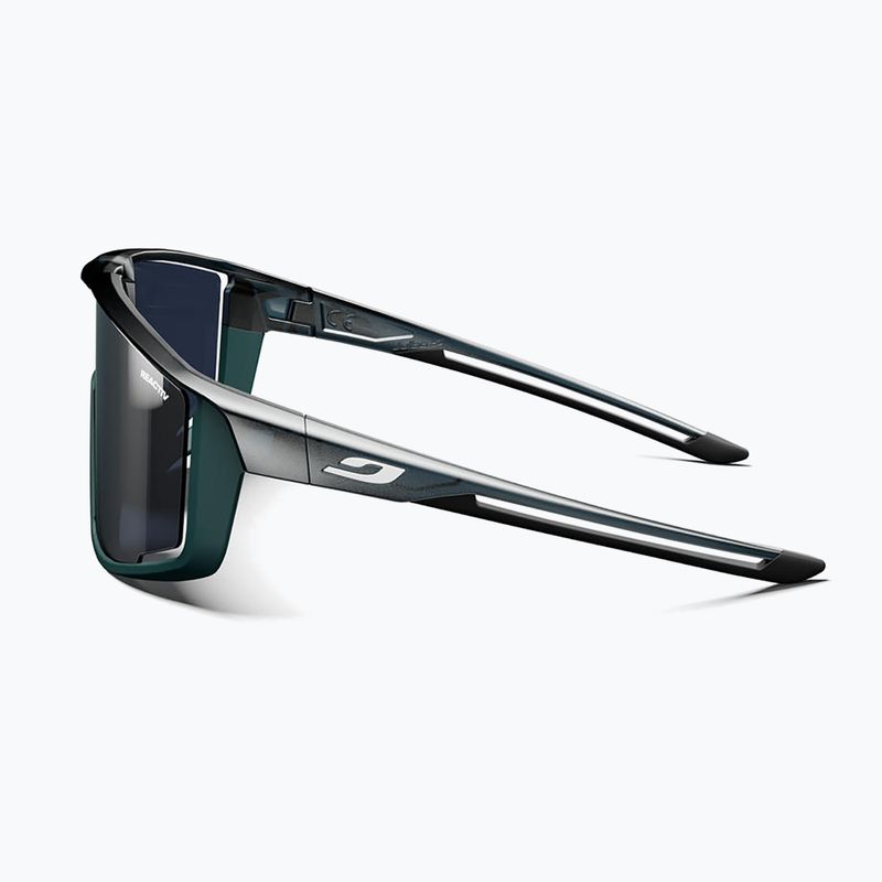 Okulary przeciwsłoneczne Julbo Fury Reactiv Performance shiny translu black/matt green 4