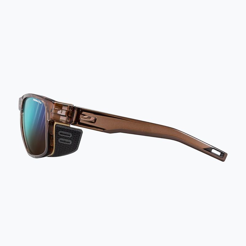 Okulary przeciwsłoneczne Julbo Shield M Reactiv shiny translu brown/matt brown 4