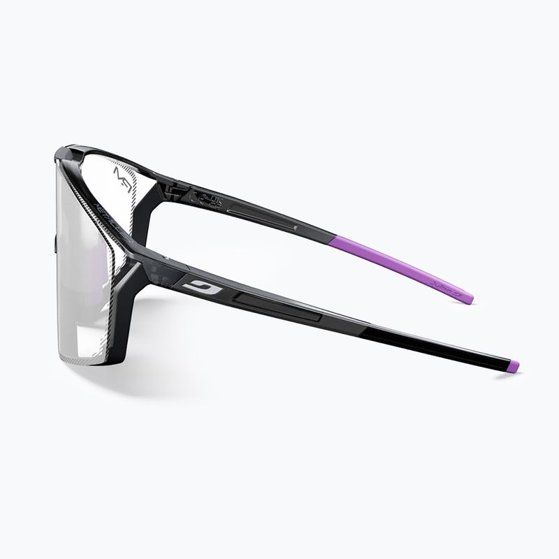 Okulary przeciwsłoneczne Julbo Edge Reactiv High Contrast shiny translu black/purple 9