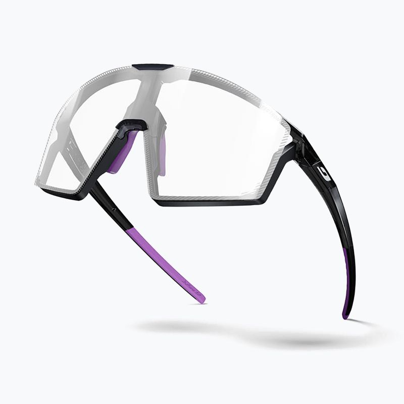 Okulary przeciwsłoneczne Julbo Edge Reactiv High Contrast shiny translu black/purple 11