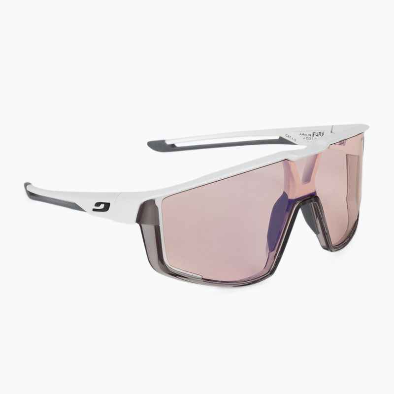 Okulary przeciwsłoneczne Julbo Fury Reactiv High Contrast matt white/translucent gray/blue
