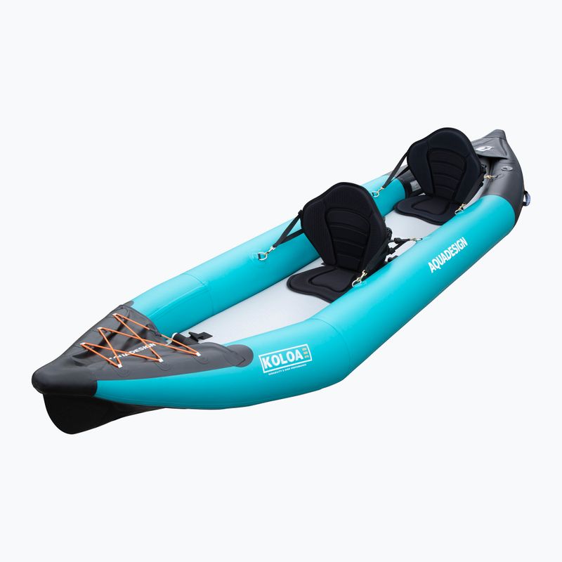 Kajak pompowany 2-osobowy AQUADESIGN Koloa 360 cm blue/black 3