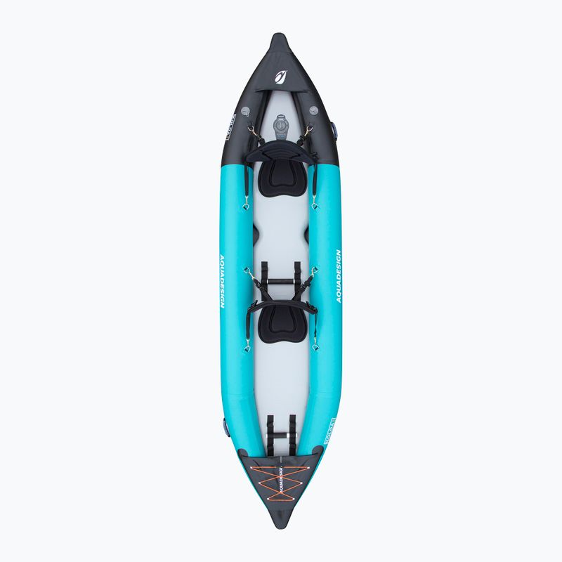 Kajak pompowany 2-osobowy AQUADESIGN Koloa 360 cm blue/black 6