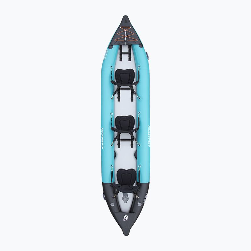 Kajak pompowany 3-osobowy AQUADESIGN Koloa 400 cm blue/black 2