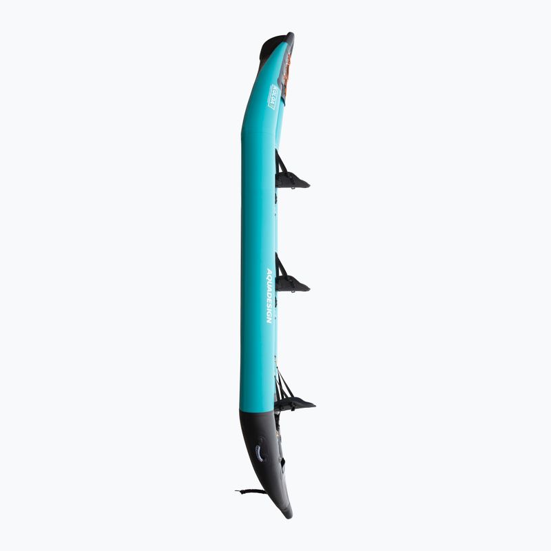 Kajak pompowany 3-osobowy AQUADESIGN Koloa 400 cm blue/black 3