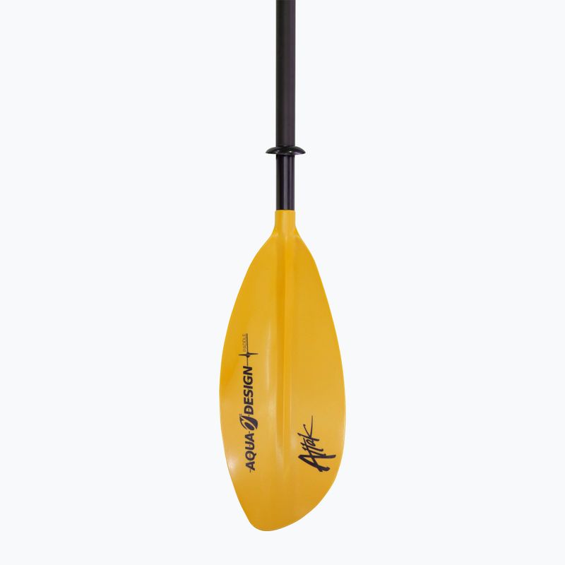 Wiosło kajakowe 4-częściowe AQUADESIGN K1 Attak 4 yellow 2