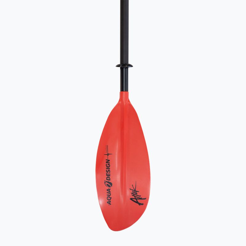 Wiosło kajakowe 4-częściowe AQUADESIGN K1 Attak 4 red 3