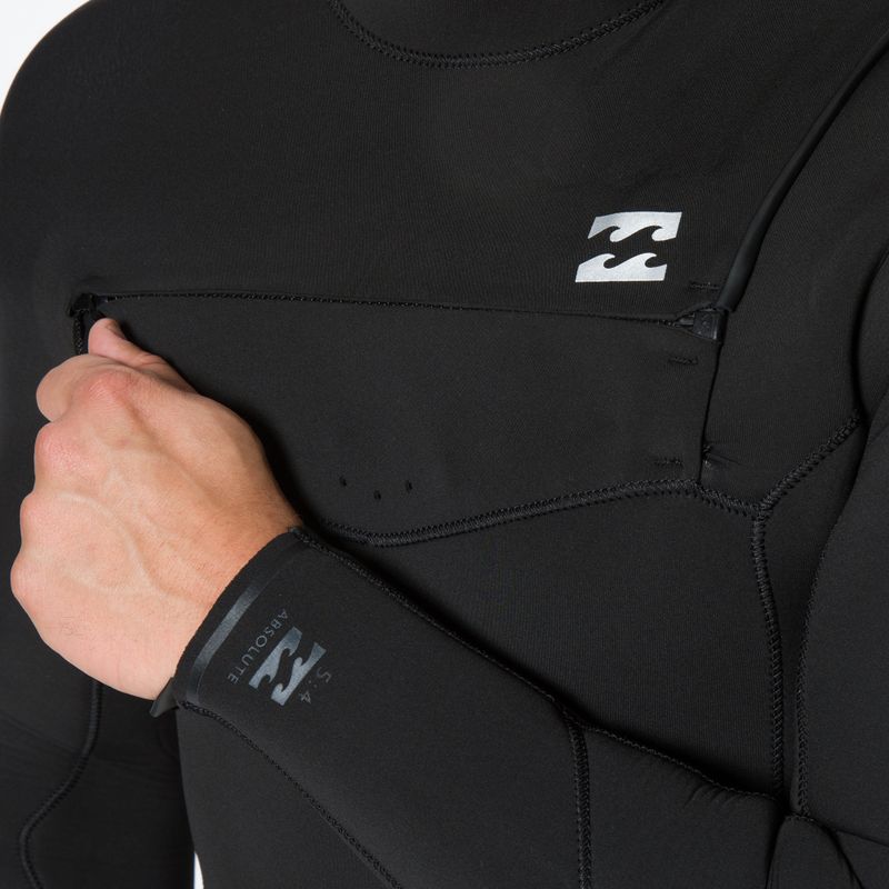 Pianka do pływania męska Billabong 5/4 mm Absolute 2021 Chest Zip black hash 4