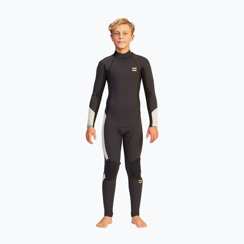 Pianka do pływania dziecięca Billabong 4/3 mm Absolute Back Zip black rock