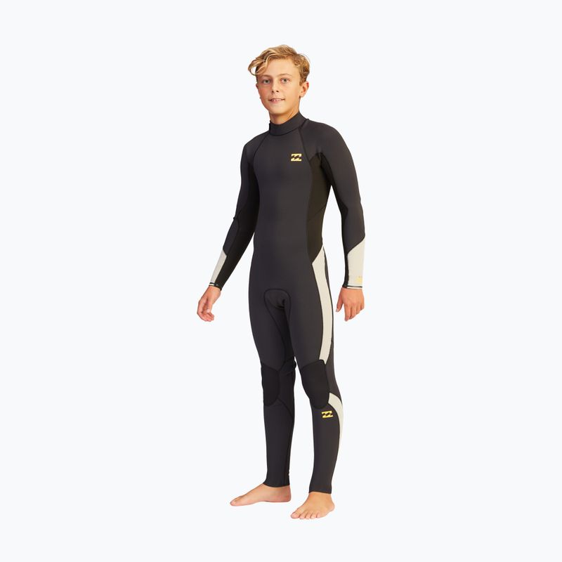 Pianka do pływania dziecięca Billabong 4/3 mm Absolute Back Zip black rock 2