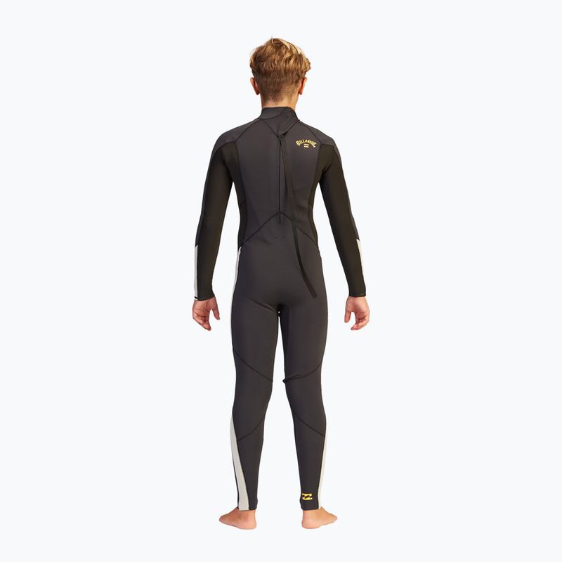 Pianka do pływania dziecięca Billabong 4/3 mm Absolute Back Zip black rock 3