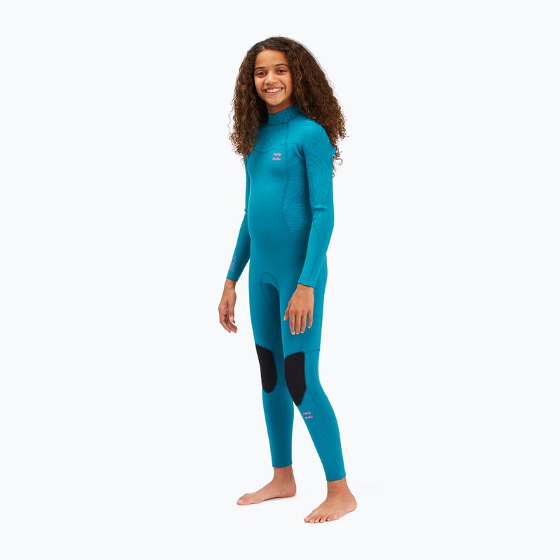 Pianka do pływania dziecięca Billabong 3/2 mm Synergy Back Zip blue lagoon 2
